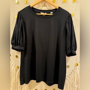 NWT Boden Cotton Puff Sleeve Crew Neck Top